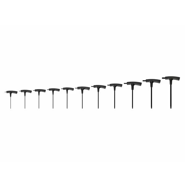 Ball End Hex T-Handle Key Set, 11-Piece (5/64-3/8 in.), Tekton, Mfr#: KTX90101